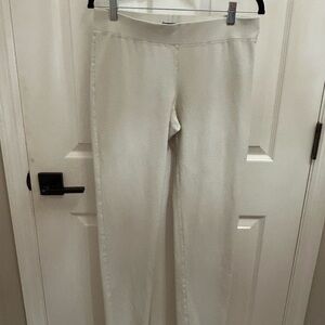 Eileen Fisher Off-White Knit Pull-On Pants